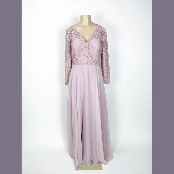 Dessy Collection Women's Dusty Rose Multi-Way Loop Fit & Flare Dress Size Medium